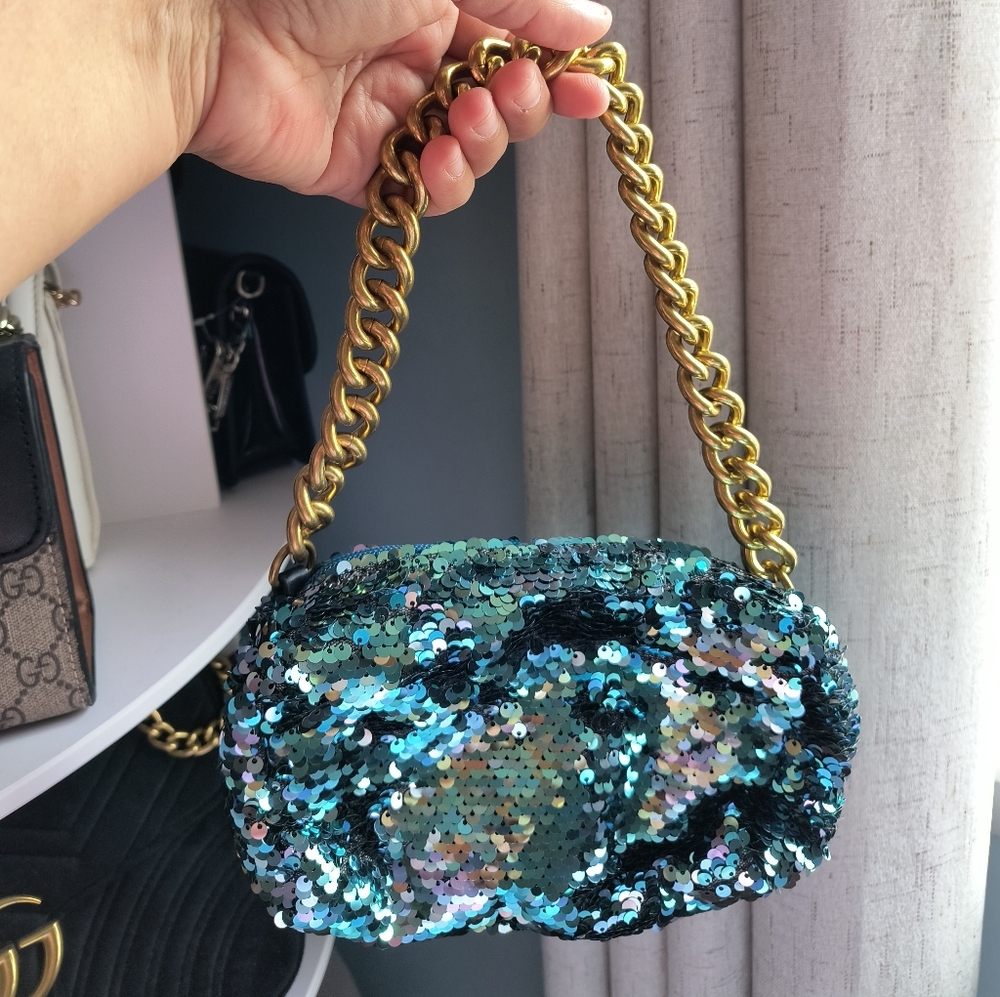 Sequin Chain Shoulder Bag
